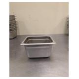 10 STAINLESS STEEL 1/6 STEAM TABLE PANS (4” DEEP)