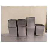 7 STAINLESS STEEL STORAGE CONTAINERS