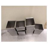 7 STAINLESS STEEL STORAGE CONTAINERS