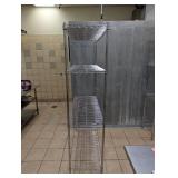 METRO STAINLESS STEEL 4-TIER METAL SHELVING