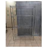 METRO STAINLESS STEEL 4-TIER METAL SHELVING