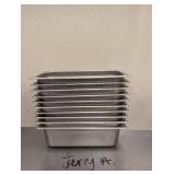 10 STAINLESS STEEL 1/3 STEAM TABLE PANS