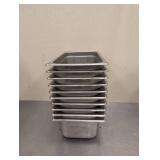 10 STAINLESS STEEL 1/3 STEAM TABLE PANS