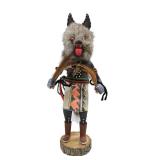 Handmade Signed Native American Kachina Figure #1 - Wolfman - Signed Mitchell