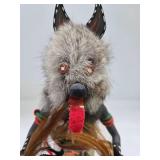 Handmade Signed Native American Kachina Figure #1 - Wolfman - Signed Mitchell