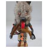 Handmade Signed Native American Kachina Figure #1 - Wolfman - Signed Mitchell
