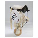 Handmade Signed Native American Kachina Figure #2 - Buffalo Warrior - Signed V.M.