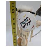Handmade Signed Native American Kachina Figure #2 - Buffalo Warrior - Signed V.M.