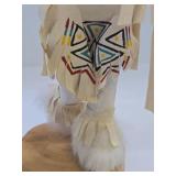 Handmade Signed Native American Kachina Figure #2 - Buffalo Warrior - Signed V.M.