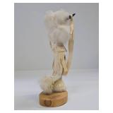 Handmade Signed Native American Kachina Figure #2 - Buffalo Warrior - Signed V.M.