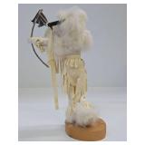 Handmade Signed Native American Kachina Figure #2 - Buffalo Warrior - Signed V.M.