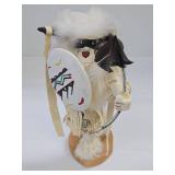 Handmade Signed Native American Kachina Figure #2 - Buffalo Warrior - Signed V.M.