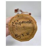 Handmade Signed Native American Kachina Figure #3 - Chipmunk - Signed I.B.