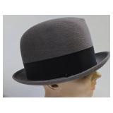 Excellent Vintage BORSALINO Italian Fur Diamonte Fedora Hat w/Box