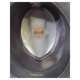 Excellent Vintage BORSALINO Italian Fur Diamonte Fedora Hat w/Box