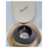 Excellent Vintage BORSALINO Italian Fur Diamonte Fedora Hat w/Box