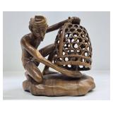 Very Nice Vintage Figural Wood Carving - Bali