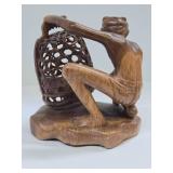 Very Nice Vintage Figural Wood Carving - Bali