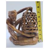 Very Nice Vintage Figural Wood Carving - Bali