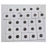 Lot of 26 US Indian Heads Pennies 1880-1908