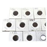 Lot of 26 US Indian Heads Pennies 1880-1908
