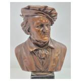 Vintage Bronze Bust of Richard Wagner on Marble Podium Stand