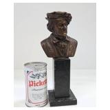 Vintage Bronze Bust of Richard Wagner on Marble Podium Stand
