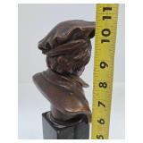 Vintage Bronze Bust of Richard Wagner on Marble Podium Stand