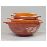Set of 4 Vintage PYREX Glass Nesting Bowls - Autumn Harvest
