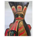 Great Looking Northwest Coast Style Wood Carving - Fish w/Birds