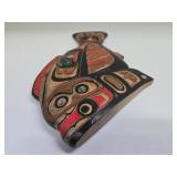 Great Looking Northwest Coast Style Wood Carving - Fish w/Birds