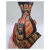 Great Looking Northwest Coast Style Wood Carving - Fish w/Birds