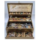 Vintage Jewelry Box Full of Vintage Costume etc Jewelry
