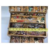 Vintage Jewelry Box Full of Vintage Costume etc Jewelry