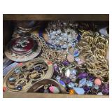 Vintage Jewelry Box Full of Vintage Costume etc Jewelry