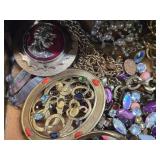 Vintage Jewelry Box Full of Vintage Costume etc Jewelry
