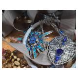 Vintage Jewelry Box Full of Vintage Costume etc Jewelry