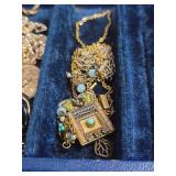 Vintage Jewelry Box Full of SIGNED Vintage Costume etc Jewelry