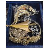 Vintage Jewelry Box Full of SIGNED Vintage Costume etc Jewelry