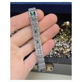 Vintage Jewelry Box Full of SIGNED Vintage Costume etc Jewelry