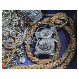 Vintage Jewelry Box Full of SIGNED Vintage Costume etc Jewelry