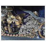 Vintage Jewelry Box Full of SIGNED Vintage Costume etc Jewelry