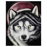 Very Nice LARGE Vintage Framed Signed Original Painting on Velvet - Signed Ortiz