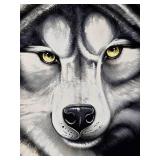 Very Nice LARGE Vintage Framed Signed Original Painting on Velvet - Signed Ortiz