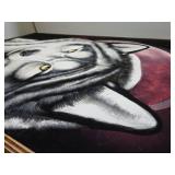 Very Nice LARGE Vintage Framed Signed Original Painting on Velvet - Signed Ortiz