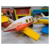 Large Group of Vintage Fisher Prices Little People Playsets