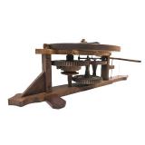 Great Looking Vintage Swiss BOTT All Wood Gear Clock