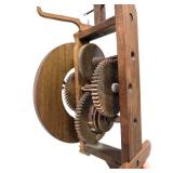 Great Looking Vintage Swiss BOTT All Wood Gear Clock