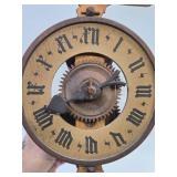 Great Looking Vintage Swiss BOTT All Wood Gear Clock