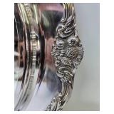 Ornate Vintage Signed REED & BARTON "King Francis" Round Silver Plated Wall Mirror